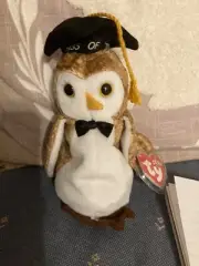 Wisest The Owl beanie baby With Tags.