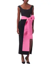 Carolina Herrera Scoop Neck Midi Dress