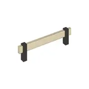 Amerock Mulino 5-1/16 inch (128mm) Center-to-Center Golden Champagne/Matte Black