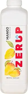 Zerup Zero Sugar Mango Flavoured Syrup 1L Bottles, Sugar Free Syrup, Mango Flavour Drink Mix, Low Calorie Flavourings for Milk Shakes, Cocktails, Teas, Gluten Free, Keto Friendly, Halal