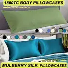 2022 NEW 1PC/2PCS 100% Mulberry Silk PillowCase &1800TC Body Pillowcase 8colours