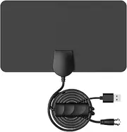AN-1001 Indoor HDTV Antenna 35-45 Mile Range – Supports 8K 4K 1080P | UHF/VHF Digital TV Antenna for Smart and Older TVs | High-Gain 23dBi Signal | 360° Reception | 3M Cable with IEC Adapter (AN-1001)