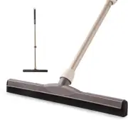 Floor Squeegee Scrubber with Telescopic Handle, Heavy Duty Floor Cleaning, No-Sc