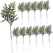 iplusmile DIY Pine Needles Branches 12 Pack Christmas Decor Pine Tree Decor Plant Arrangement Supplies Xmas Wreath Making