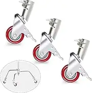 Neewer 3-Pack Professional Swivel Caster Wheels Set with 75mm Diameter, Durable Metal Construction with Rubber Base ONLY Compatible with Neewer Photography C Stand for Studio Video Shooting (Silver)