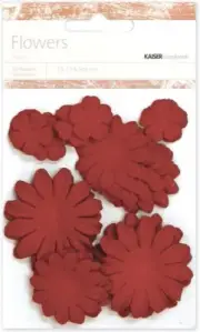 Paper Flowers, Poppy, 60/pk, mixed sizes, scrapbook -Kaisercraft 610