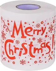 Christmas Toilet Tissue Paper Rolls, Christmas Pattern Toilet Paper, Christmas Theme Home Bath Toilet Roll Paper, for Christmas Ornaments Party Decor Gifts (Christmas Letters)