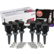 Hitachi 6 Ignition Coils NGK 6 Ruthenium HX Spark Plugs Kit For Ford Mercury V6
