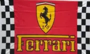 Ferrari Racing Checkered Car Flag Double Sided Banner 3x5ft Garage Cave