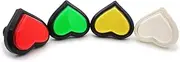 10 Pieces Heart-Shaped LED Arcade Push Button with Light for Arcade Game Machine Parts (Color : Multi)