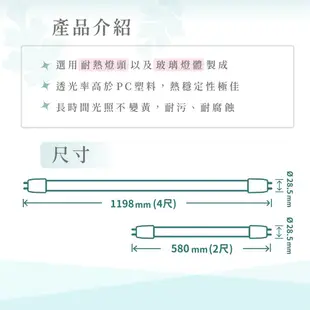 保固二年 舞光 T8 LED 燈管 10W 無藍光 2尺 全電壓 R3 (0.9折)