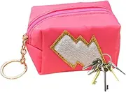 [Glugahrif] Change Coin Purse Purse for Women | Change Purse with Embroidery Pattern - Versatile Waterproof Purse for Women Girls Store Keys Jewelry, Watermelon Red X Lightning White, Se référer au descriptif