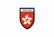PATCH PATCHES EMBLEM IRON ON GLUE PRINT FLAG world crest hong kong
