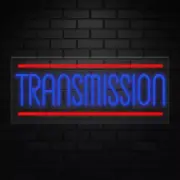 Transmission Sign for Business Displays | LED Flex Neon | 32"W x 13"H x 1"D