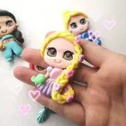 Princess Bow Center Polymer Clay Handmade Rapunzel