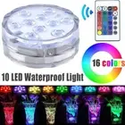 Submersible LED Lights RGB Multicolor Changing Waterproof Lamp & Remote Contr <◇