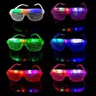 1 - 96 Flashing LED Shutter Glasses Light Up Slotted Party Glow Shades Wholesale