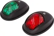 Mounteen LED Navigation Lights, New Marine Sailing Signal Lights for Bow Side,Port, Starboard, Pontoons, Chandlery Boat, Yacht, Skeeter, DC 12V (Red & Green)