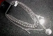 Urban Outfitter 3p Retro Style faux silver Necklace crosses,eagle,mirror pendant