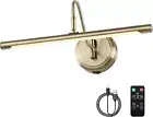 Modern Wall Lights Battery Operated Antique Bronze Wireless Picture Lights for W