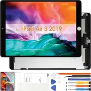 for iPad Air 3 2019 Screen Replacement for iPad Air 10.5 2019 LCD Display Touch Screen Digitizer Ful Assembly A2123,A2154,A2152 with Tools(Black,Without Home Button)