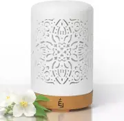 Earnest Living Essential Oil Diffuser White Ceramic Diffuser 100 ml Timers Ni...