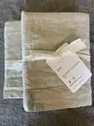 Set/2 Pottery Barn Belgian Flax Linen Euro Shams flax
