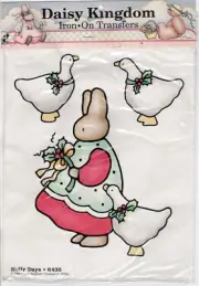 ©1989 NEW Daisy Kingdom Iron-On Transfer # 6435 "Holly Days" Christmas Geese