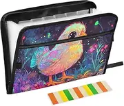 Aesthetic Bantam Chicken Expandable File Organizer 13 Pockets A4 Letter Size Document Folder with Zipper Closure Expansion File Folder for Business
