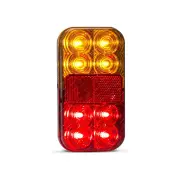 LED Autolamps Stop Tail Indicator Reflector Light 8 LED Lamp 4-Pin Plug 12V Bulk