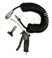 AIR DUSTER GUN WITH 5M COILED HOSE TRUCK,VAN,LORRY,BLOWER CLEANING AIR GUN H /D