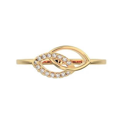 0.0725 Ctw Round Cut Simulated Diamond Dainty Cluster 18K Gold Everyday Ring