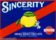 Corona Sincerity Lemon Citrus Fruit Crate Label Art Print