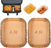 Air Fryer Liners for Tefal XXL Dual Easy Fry 11L Air Fryer, Air Fryer Paper Accessories for Tefal 6.5L/4.5L Dual Drawer EY942BG0(100PCS)