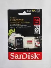 SanDisk Extreme microSDXC UHS-I Card with Adapter 64GB 60MB/s- NEW SEALED