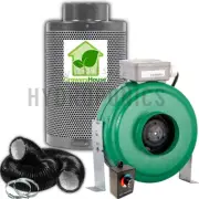 Active Air 4" 6" 8" Inch Inline Fan Carbon Filter Ducting Combo HPS Grow Tent