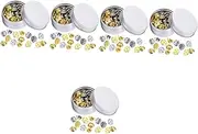 NUOBESTY 5 Boxes Brooch Badge Badge Buckle Multi-function Pin Keeper Badges Backing Holder Clasp Secure Pin Backs Flat Round Pin Backs Multi-use Pin Back Decor Brooch Backs Keepers Copper