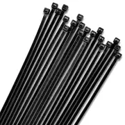 12-Inch Black Zip Ties - 1000-Pack Heavy Duty Wire and Cable Ties - Durable S...