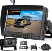 RV Wireless Backup Camera Plug and Play: Pre-Wired for Furrion System Recordi...