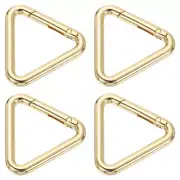 4Pcs Metal Triangle Ring Buckle, 1 1/4" Spring Snap Clip Hook Jump Rings, Gold