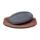 Griddle Steak Plate Versatile Oval Shape Skillet for Cooking Home Kitchen