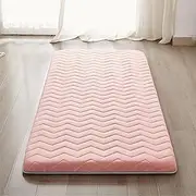 Japanese Floor Futon Mattress latex mattress,Folding Tatami Mat Sleeping Pad,Boys Girls Dormitory Thicken Mattress, Roll Up Floor Bed for Guest(Pink,120x200cm/47x79inch)