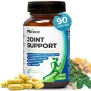 Wellnee Joint Support Supplement - Glucosamine Chondroitin MSM Boswellia & Tu...