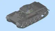 3D Printed 1/72 D series VK65.01H heavy tank Model Unpainted