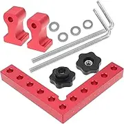 Angoily 1 Set 90 Carpentry Square Ruler Carpentry Angle Ruler Hand Woodworking Tools for Carpenters Right Angle Fixing Carpenter Clamp with Scale Corner Clamp for Woodworking