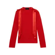 [Simone Rocha] Simone Rocha Ribbon-bow Long-sleeve T-shirt XS RED
