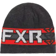 FXR Team Youth Beanie Hat Charcoal Heather/Red