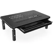 3Height Adjustable Computer Monitor Laptop Stand Riser Holder Underneath Storage
