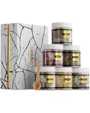 Lovery Epsom Salt Gift Set with 6 Scented Bath Soaks