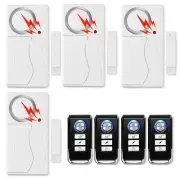 4Pack Wireless Remote Door Alarm Window Open Burglar Magnetic Sensor Entry Chime